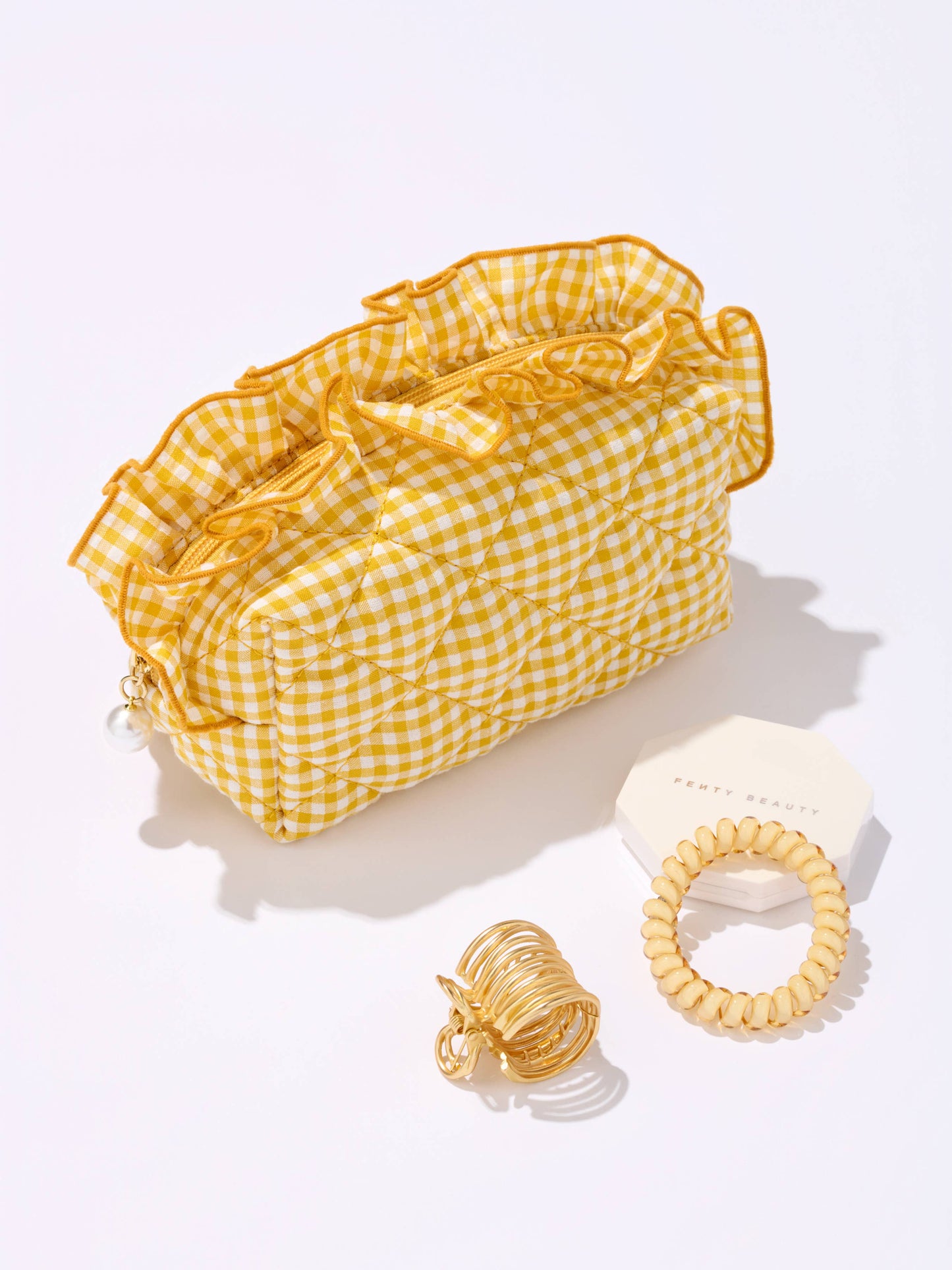 FANCY SMALL ZIP POUCH: YELLOW