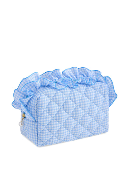 FANCY LARGE ZIP POUCH: SKY