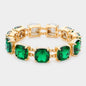 Cushion Square Stone Stretch Evening Bracelet: X EM