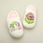6Pairs - Howdy Western Grinch Holiday Indoor Slippers: Ivory Pink