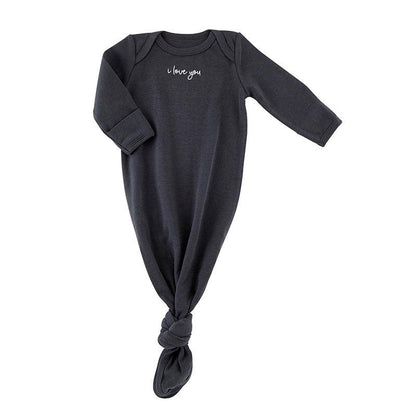 Knotted Gown - I Love You: 0-6 mo