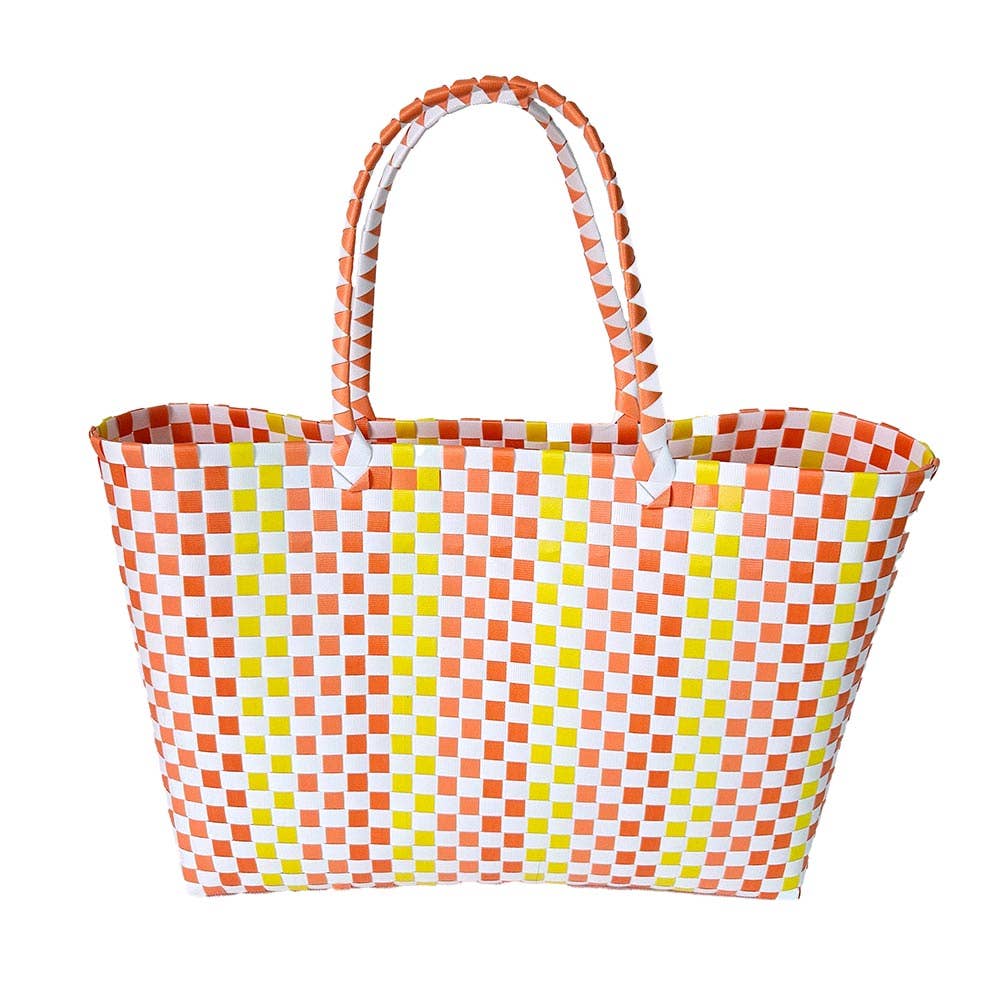 Basket Weave Oversized Tote Bag / Shoulder Bag
: Pink