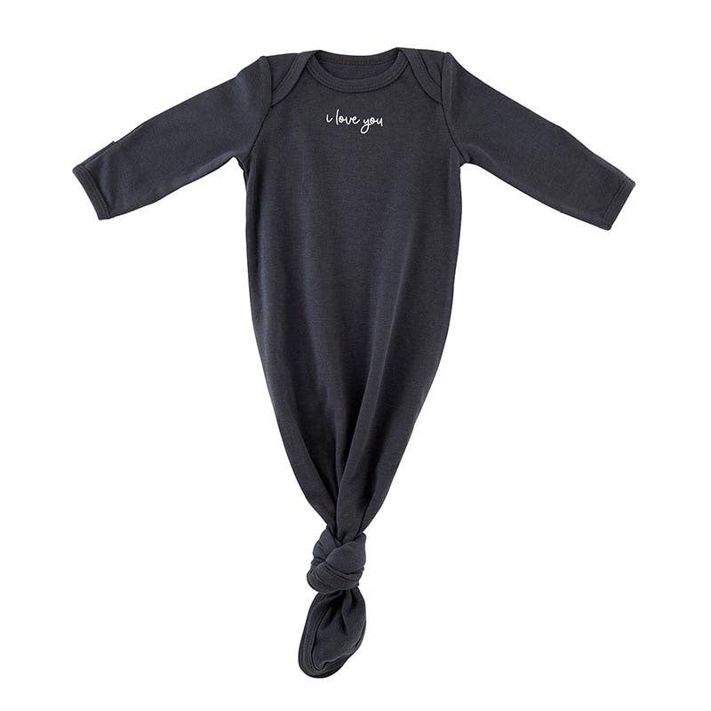 Knotted Gown - I Love You: 0-6 mo