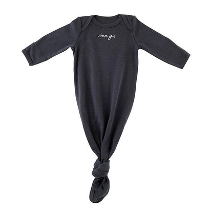 Knotted Gown - I Love You: 0-6 mo