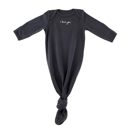 Knotted Gown - I Love You: 0-6 mo