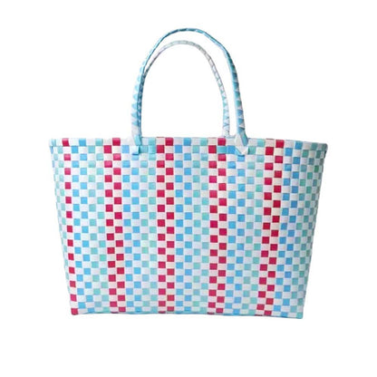 Basket Weave Oversized Tote Bag / Shoulder Bag
: Pink