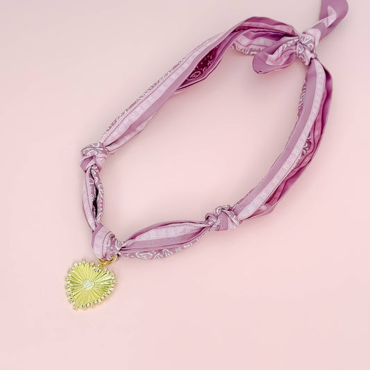 Tangled in Love Scarf Necklace: Purple Boho