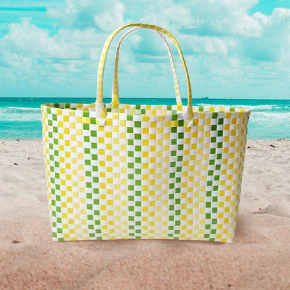 Basket Weave Oversized Tote Bag / Shoulder Bag
: Pink