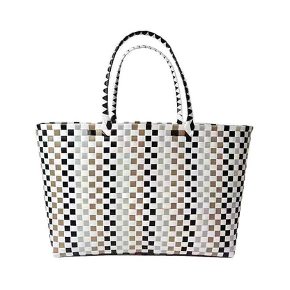 Basket Weave Oversized Tote Bag / Shoulder Bag
: Pink