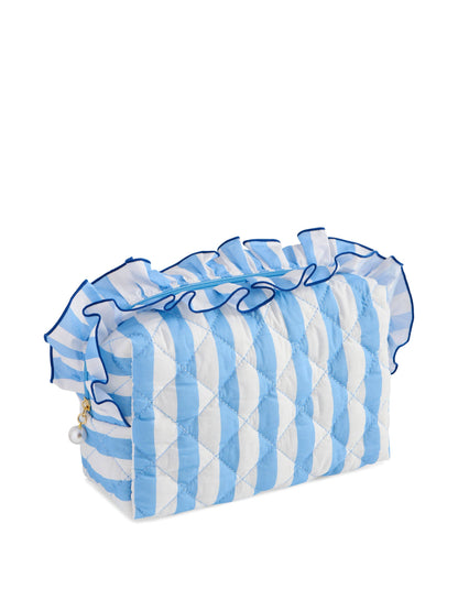 FANCY LARGE ZIP POUCH: SKY