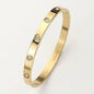 Stainless Steel Crystal Embellished Bangle Bracelet
: Gold