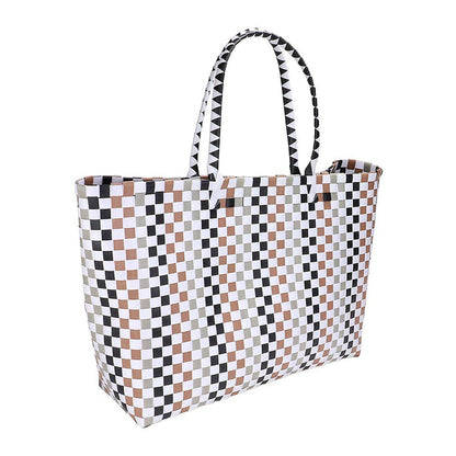 Basket Weave Oversized Tote Bag / Shoulder Bag
: Pink