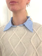 Blue & White Striped Collar
