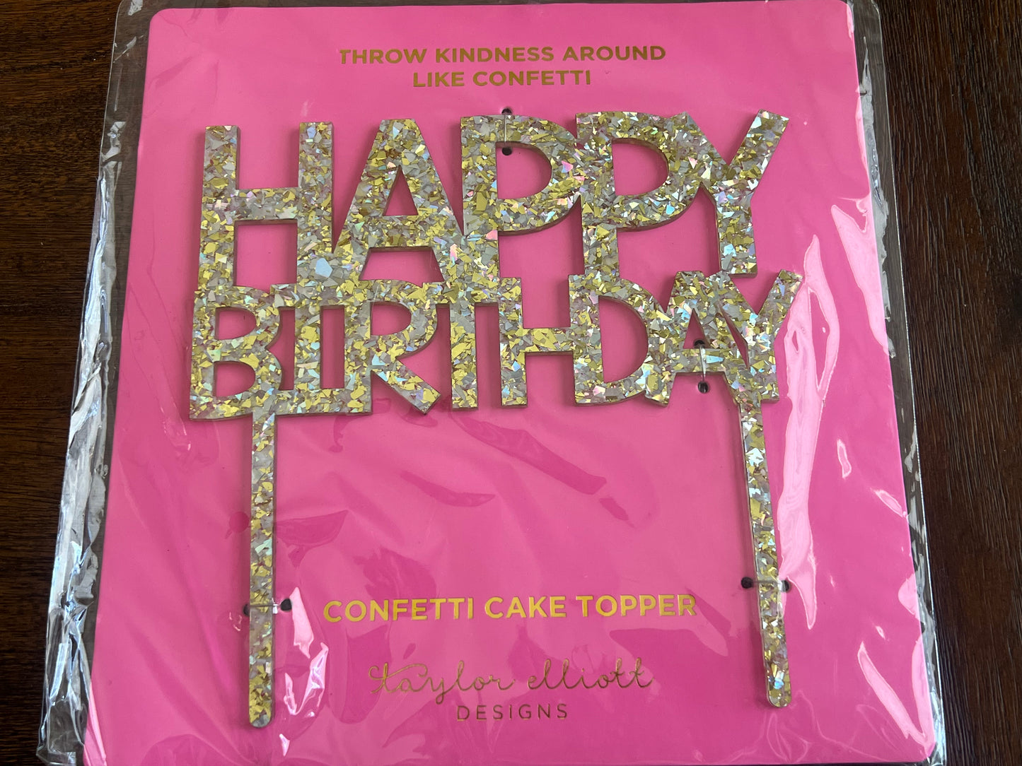 Happy Birthday Confetti Cake Topper