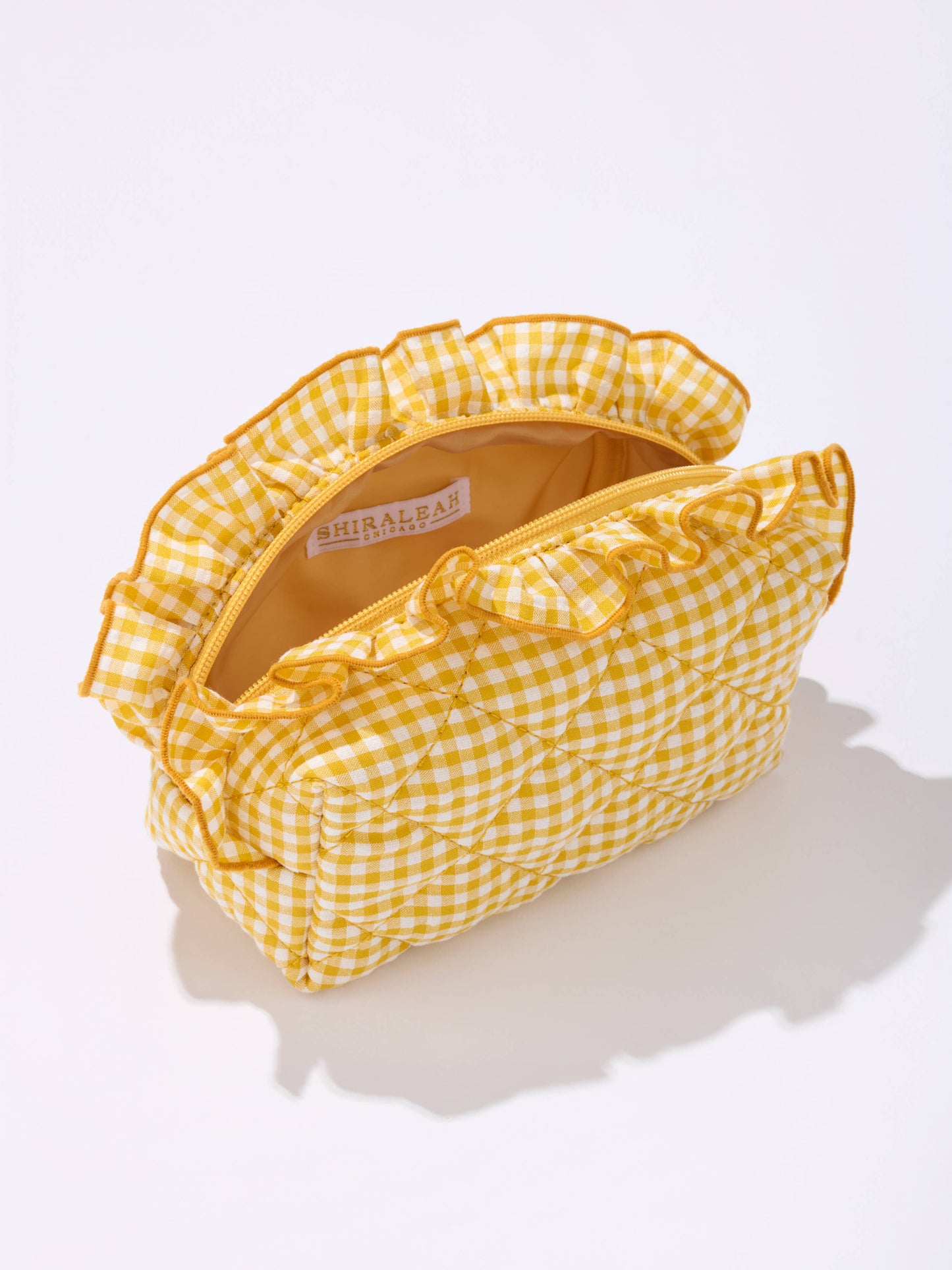 FANCY SMALL ZIP POUCH: YELLOW