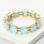 Cushion Square Stone Stretch Evening Bracelet: PBL