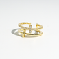 Double Cross Ring Gold