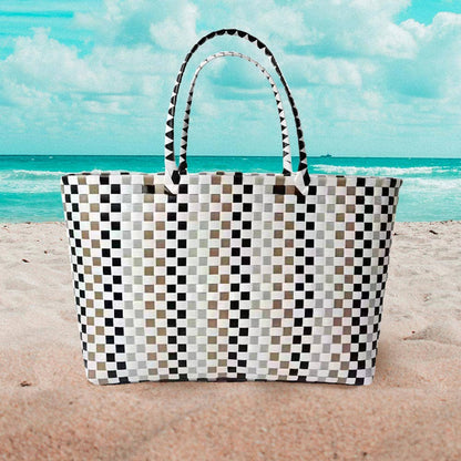 Basket Weave Oversized Tote Bag / Shoulder Bag
: Pink