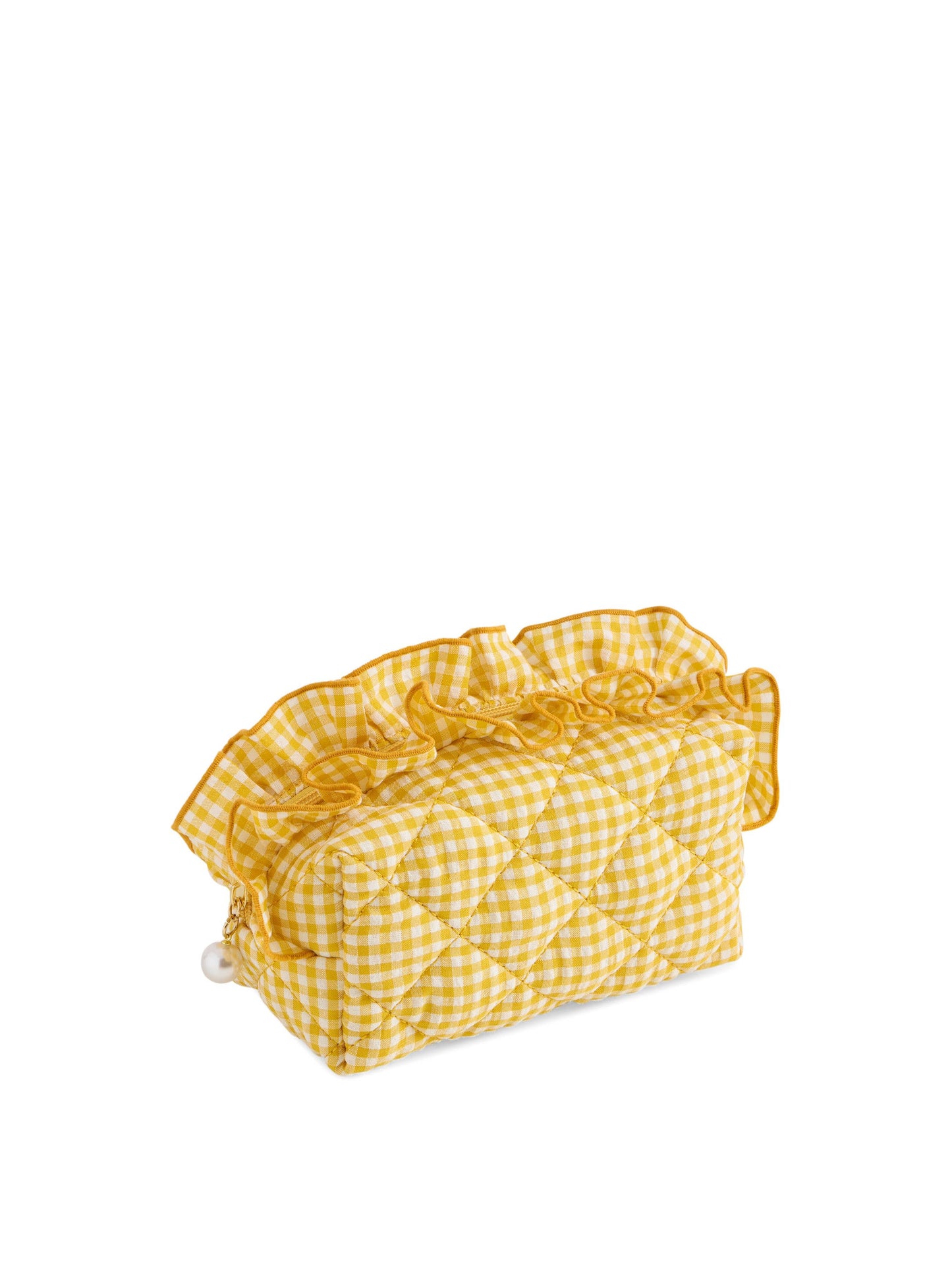 FANCY SMALL ZIP POUCH: YELLOW