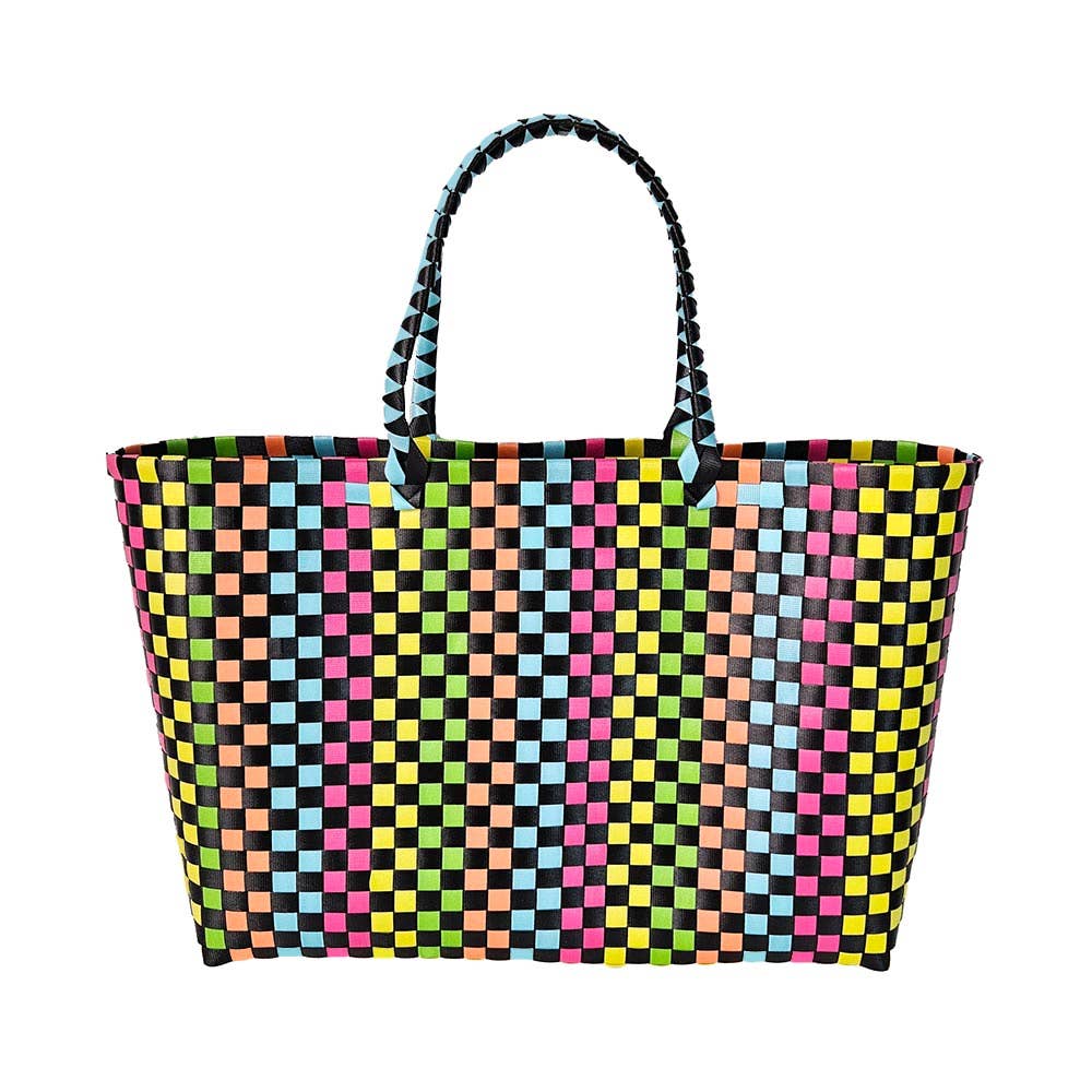 Basket Weave Oversized Tote Bag / Shoulder Bag
: Pink
