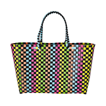 Basket Weave Oversized Tote Bag / Shoulder Bag
: Pink